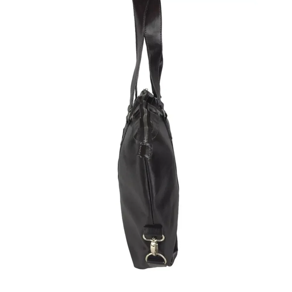 Denali Womens Brown Leather Inner‎ Dividers Pockets Double Handles Laptop Bag